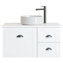 Victoria 900mm White Wall Hung Single Vanity Unit